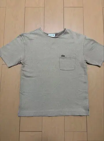 LACOSTE 베이지 반팔 T셔츠 US S