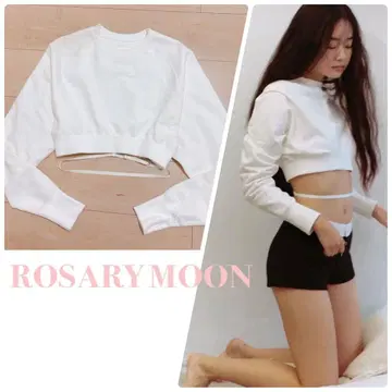 새상품급 Rosarymoon ~BASIC~ Short Sweat Top