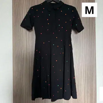 PAUL SMITH 컬러풀 도트 무늬 니트 반팔 폴로 원피스
