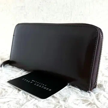 [ 미사용 새상품 최고급 코도반 ] 장지갑 다크 브라운 라운드 지퍼