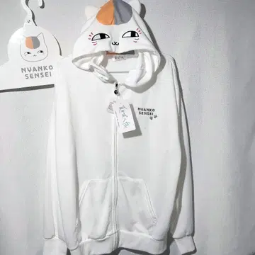 새상품 지퍼 후드티 XL 냥코선생 나츠메 우인장 코스프레 행거 쭈리