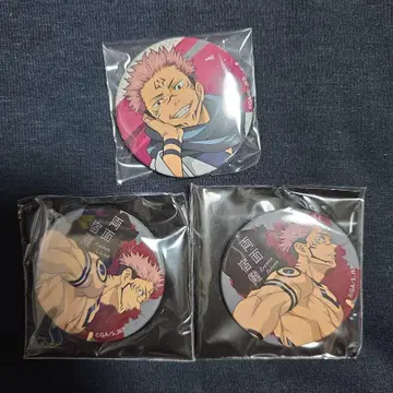 주술회전 대교류전 양면 스쿠나 캔뱃지 세트
