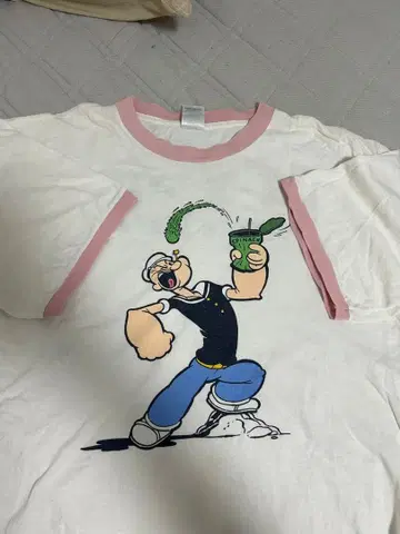 뽀빠이 T셔츠 링거 usa 90s