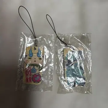 요괴워치 나무패 모양 키링 2개 세트