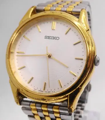 작동 SEIKO 골드 V701-1920 쿼츠 남성용 손목시계 S315