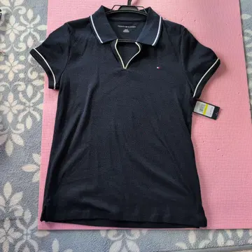 TOMMY HILFIGER 네이비 피케 셔츠 M 택 포함
