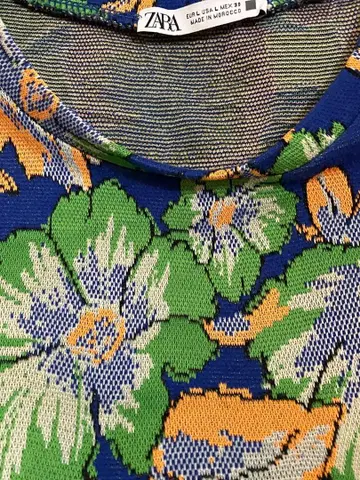 ZARA 꽃무늬 반팔 미니 원피스
