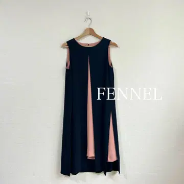 FENNEL 페넬 배색 슬리브리스 원피스 고급 포멀
