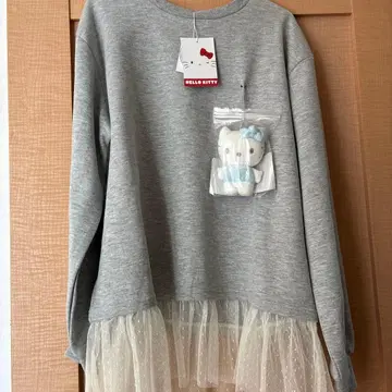 HELLO KITTY 봉제 인형 브로치 포함 풀오버