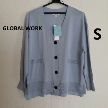 GLOBAL WORK 스키니 깔끔 시원 V넥 가디건 미사용 새상품