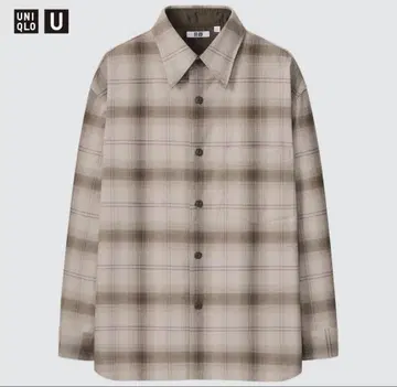 완판템 21AW UNIQLO U 헤비 플란넬 오버 사이즈 셔츠