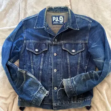 USED [ PJ.9 데님 자켓 사이즈 2 ] 유즈드 가공 색빠짐