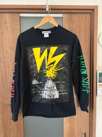 FLAGSTUFF 그래픽 긴팔 티셔츠 블랙 S