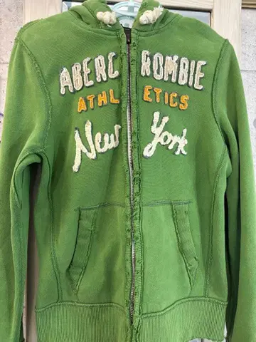 Abercrombie & Fitch 그린 컬러 후드티 S