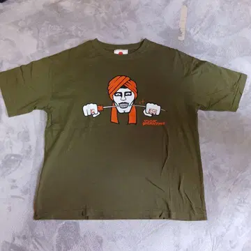 PUNK DRUNKERS 산조 공무점 T셔츠 카키 M 사이즈