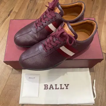 가격 인하 Bally 발리 스트라이프 가죽 스니커즈