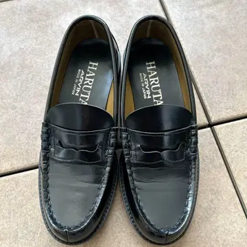 새상품급 HARUTA 하루타 블랙 로퍼 24cm