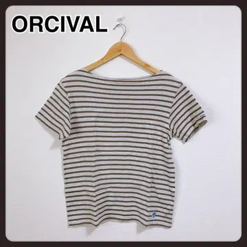ORCIVAL 보더 보트넥 반팔 T셔츠