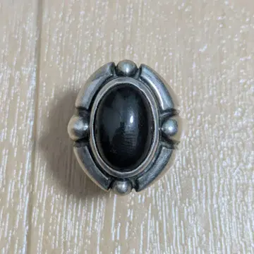 STERLING 오닉스 실버 반지 vintage 블랙스톤