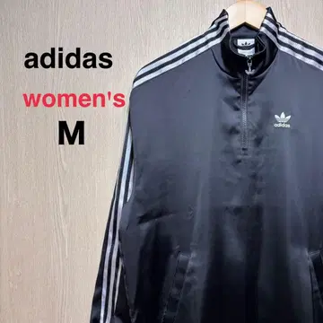 아디다스 오리지널 트랙탑 여성용 M 블랙 새틴