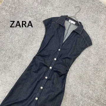 [ ZARA ] 데님 셔츠 원피스 프렌치 슬리브 롱