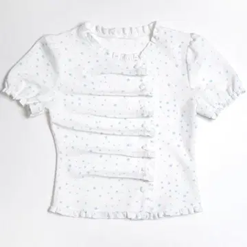 Tie.Me twinkle star frill button-up Tee