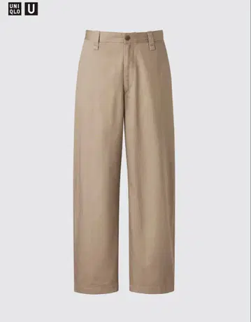 UNIQLO U 베이지 와이드 팬츠 와이드 핏 치노