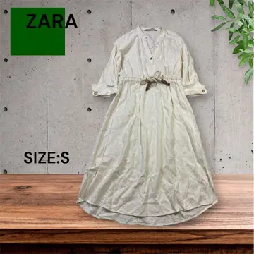 e2229 ZARA 화이트 긴팔 셔츠 원피스 S