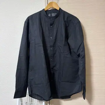 무인양품 헨리넥 긴팔 셔츠 XL 블랙