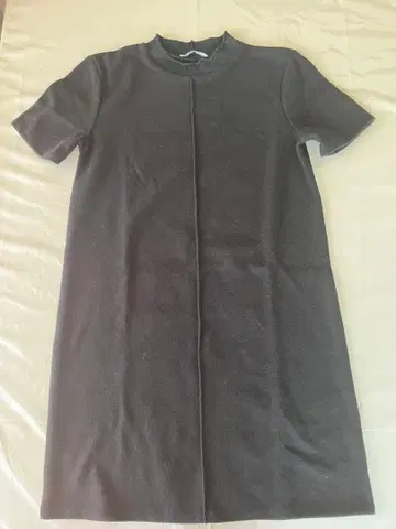 ZARA 반팔 니트 원피스 S/M 다크 그레이