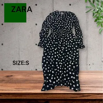e2230 ZARA WOMAN 도트 무늬 셔츠 원피스 S
