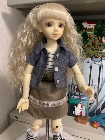 1/4 인형용 캐주얼 데님 셔츠와 스커트, MSD, MDD, SDM용