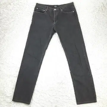 새상품급 A.P.C. 블랙진 버튼 플라이 블랙 30인치 일본제
