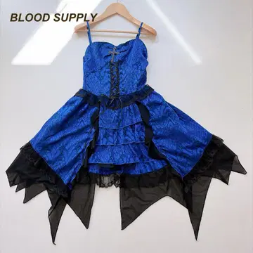 BLOOD SUPPLY QOOZA 미니 원피스 레이스업 고스로리