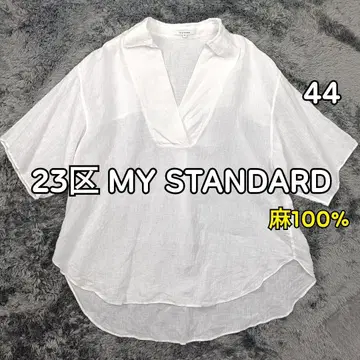 23구 MY SPTANDARD 린넨 100% 풀오버 블라우스 44