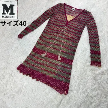 MISSONI 미쏘니 예술적인 색채를 입은 칭찬받는 니트 원피스 40