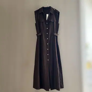 ZARA 린넨 브라운 셔츠 원피스 S