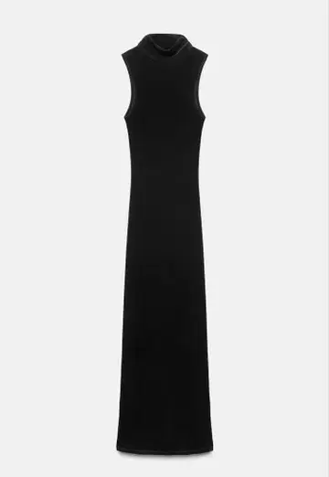 ZARA 벨벳 슬리브리스 롱 원피스 S