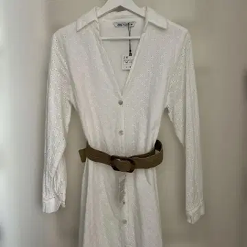 미사용 새상품 ZARA 코튼 레이스 원피스