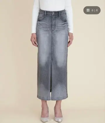 YANUK 롱 스커트 Slit Long Skirt 소가죽 패치