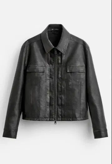 zara 그라데이션 페이크 레더 자켓