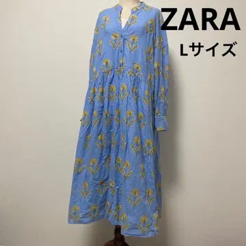 인기 완판템 ZARA 꽃무늬 자수 긴팔 셔츠 원피스 L 빅 사이즈