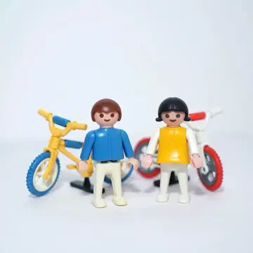 플레이모빌 playmobil 자전거와 남아 여아 1981