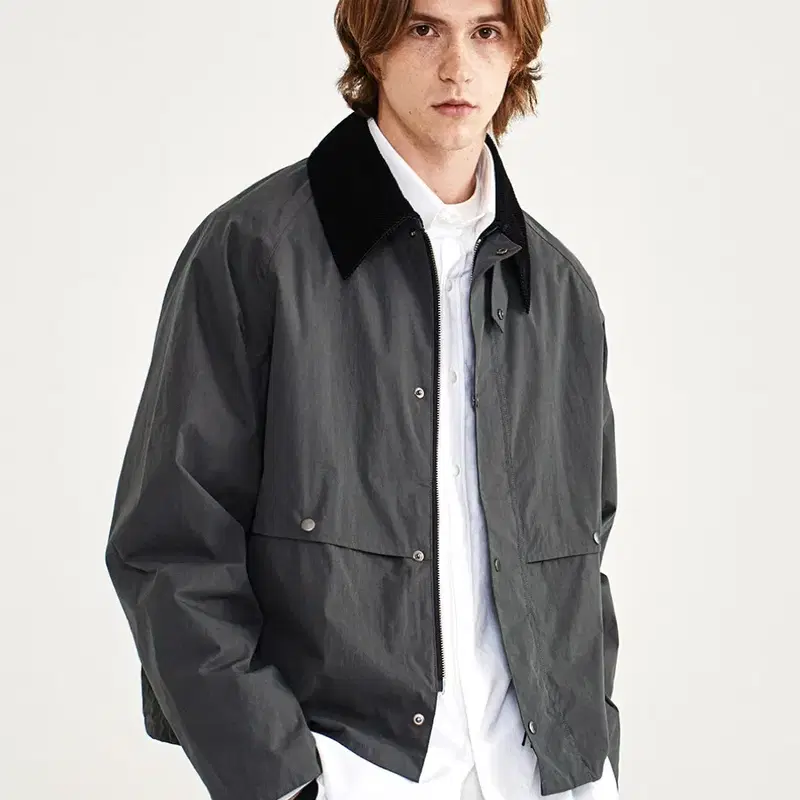 유니폼브릿지 short blouson 그레이 자켓