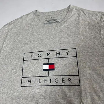 M tommy hilfiger 타미힐피거 T셔츠 그레이 로고