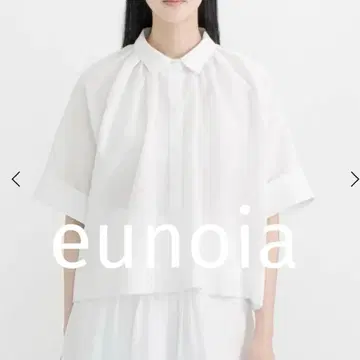 eunoia 유노이아 크롭 반팔 셔츠 WHITE