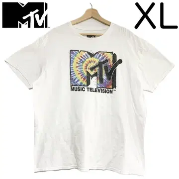 수입 구제 의류 2020년제 MTV 타이다이 프린트 티셔츠 빅 사이즈