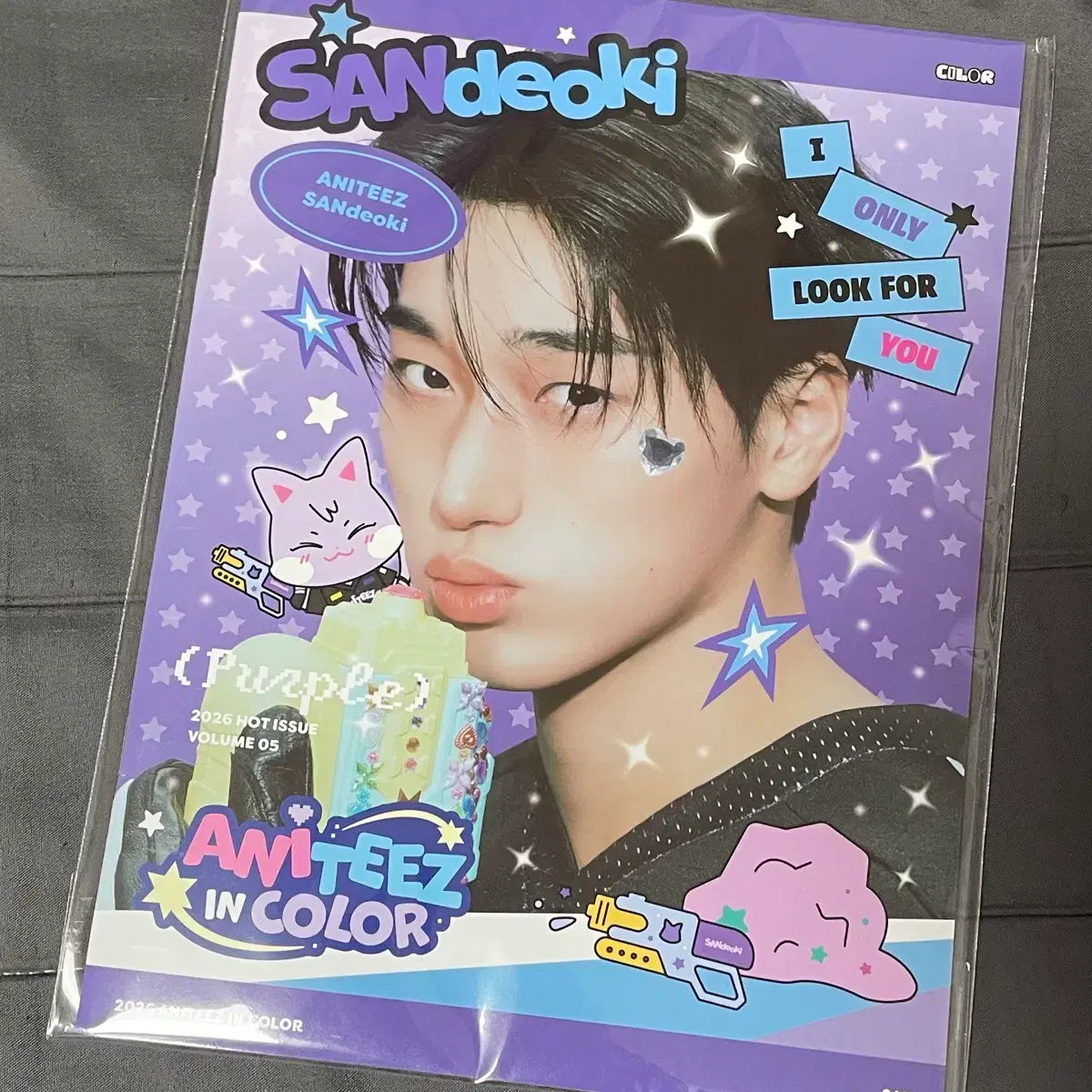Ateez Choi San San Riternity Event Sign Sign Polaroid on Bunjang