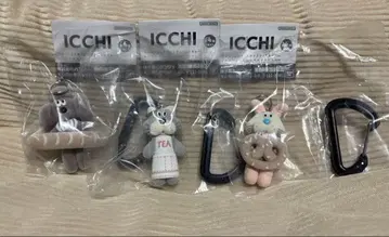 ICCHI 패션 카라비너 마스코트 참 3종