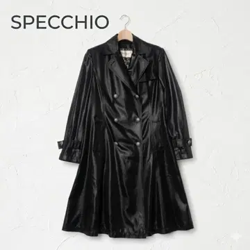 SPECCHIO 롱 트렌치코트 40 블랙 광택감 M 상당